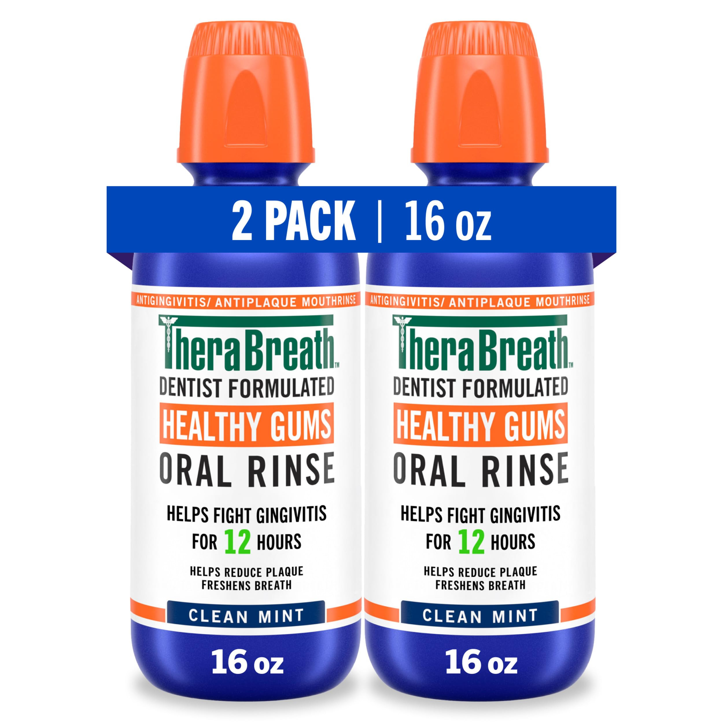 TheraBreath Healthy Gums Periodontist Formulated 24-Hour Oral Rinse with CPC, Clean Mint, 16 Ounc... | Amazon (UK)