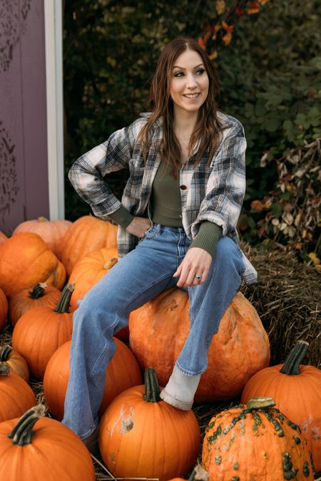 Wore this to the pumpkin patch. Super warm & comfortable! One piece top and jeans are Abercrombie. Shacket is Amazon. Boots are Steve Madden. Unfortunately, they are out of stock for the grey Chelsea boot so I have attached similar options. 🤍

Follow @jenniferxherron for more inspiration ✨

#LTKfindsunder100 #LTKfindsunder50