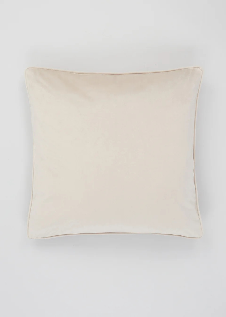 Cream Large Velvet Cushion (55cm x 55cm) | Matalan (UK)