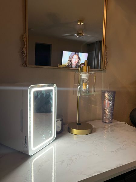 Love my mini fridge for skincare and beauty products! Great for her, mom, sister anyone who has a night or morning time routine! Linking my end table lamp too 

#LTKGiftGuide #LTKCyberweek #LTKbeauty