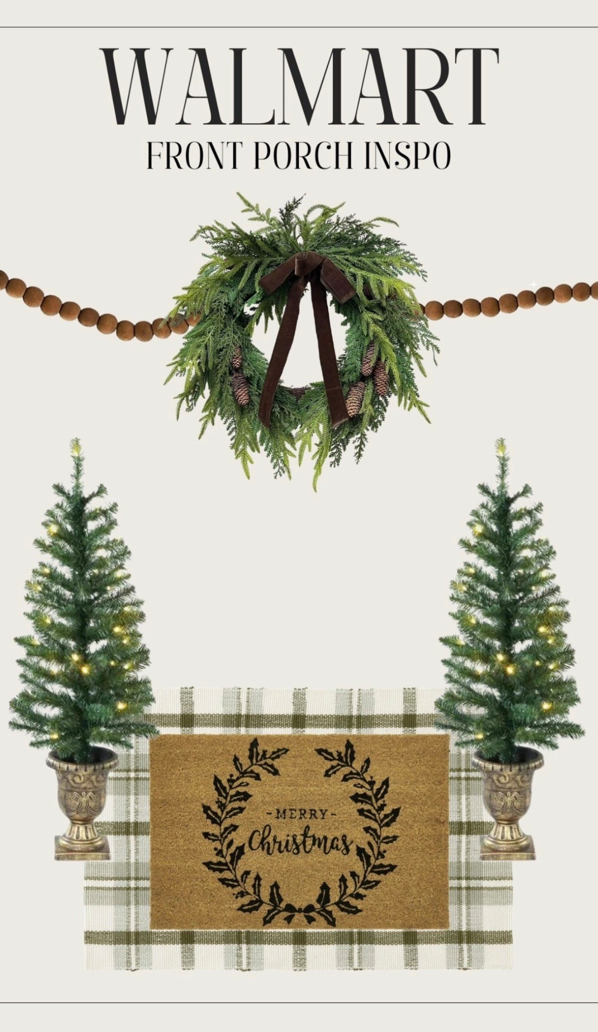 🤍 Christmas front porch decor inspo all from Walmart🤍✨ 

#LTKHome #LTKSeasonal #LTKHoliday