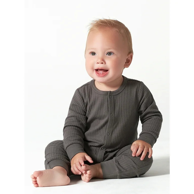Modern Moments by Gerber Baby Boy or Girl Unisex Long Sleeve Coverall (Newborn - 12 Months) | Walmart (US)