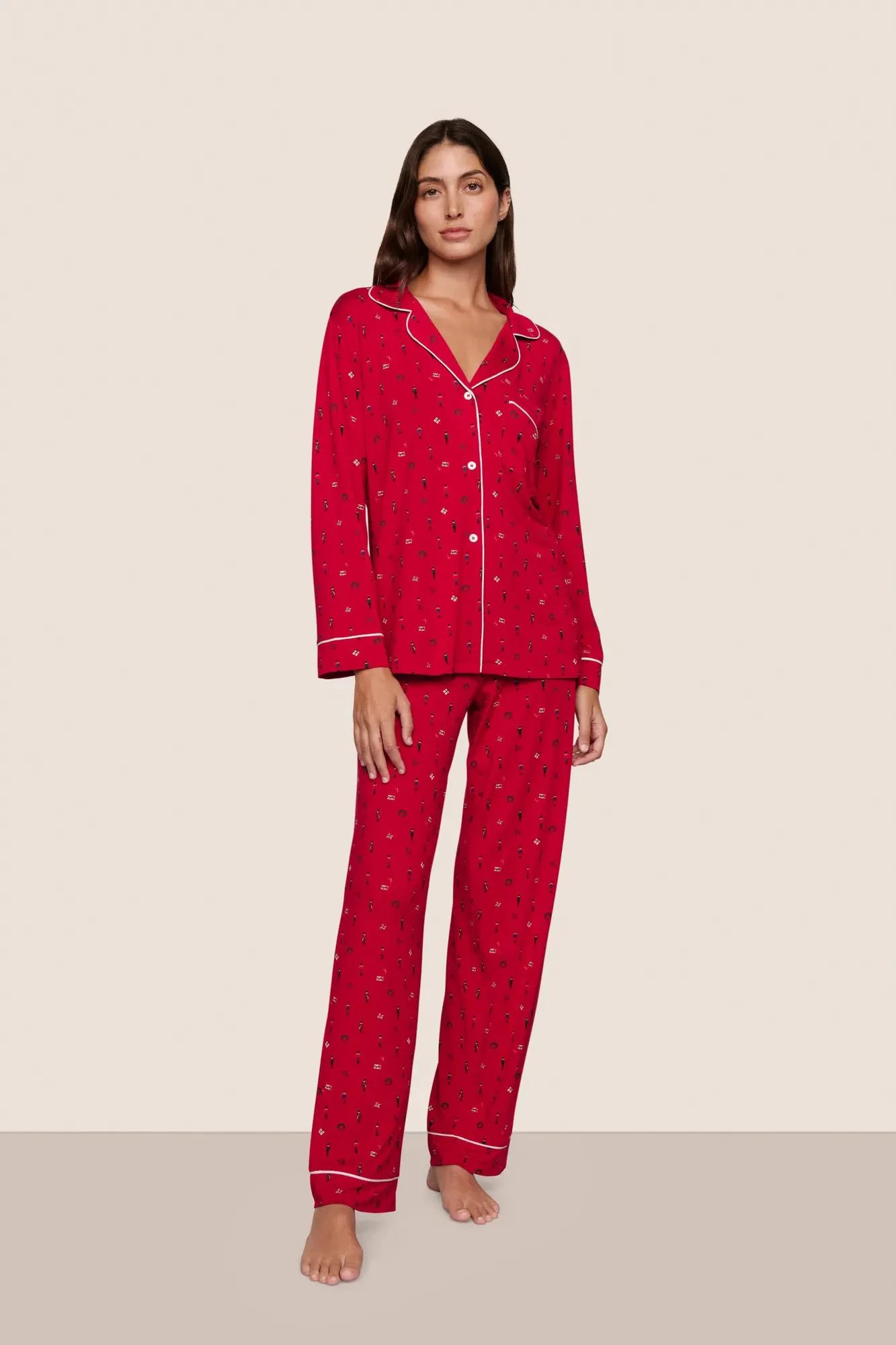 Gisele Printed TENCEL™ Modal Long PJ Set | Eberjey
