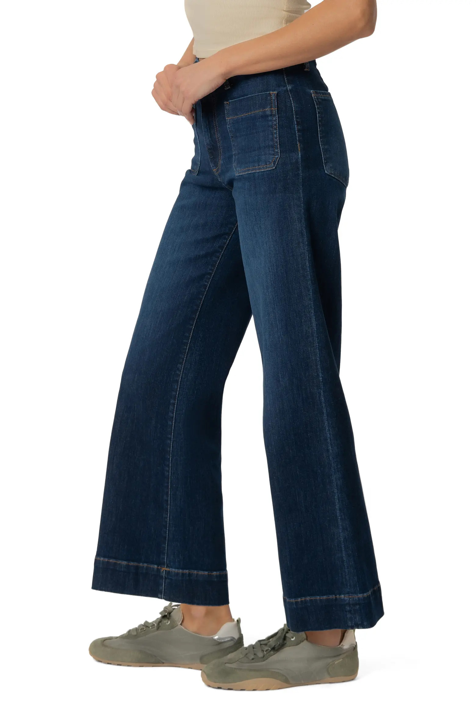 Meg Patch Pocket High Waist Ankle Wide Leg Jeans (Women) | Nordstrom | Nordstrom
