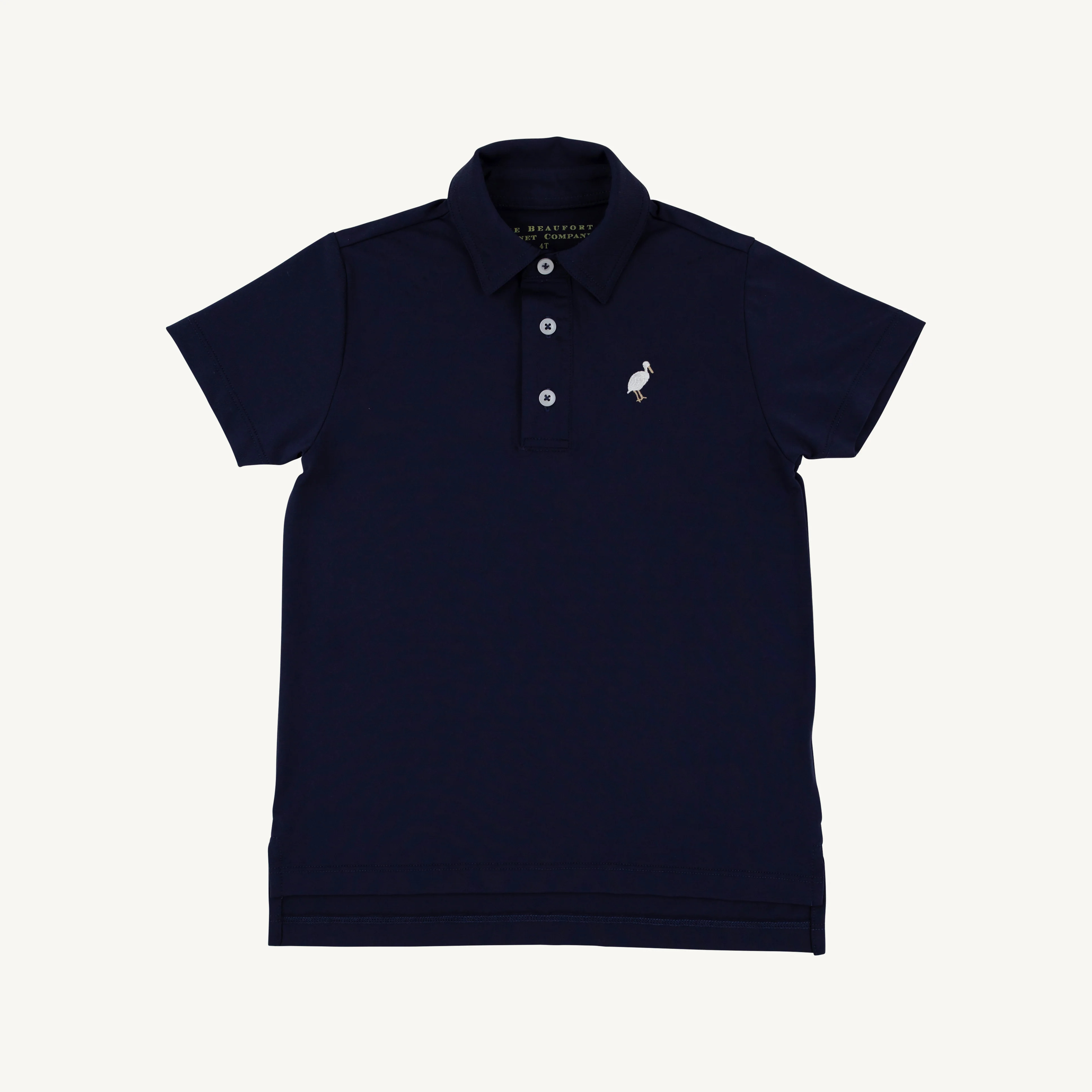 Prepletic™ Prim & Proper Polo - Nantucket Navy with Multicolor Stork | The Beaufort Bonnet Company