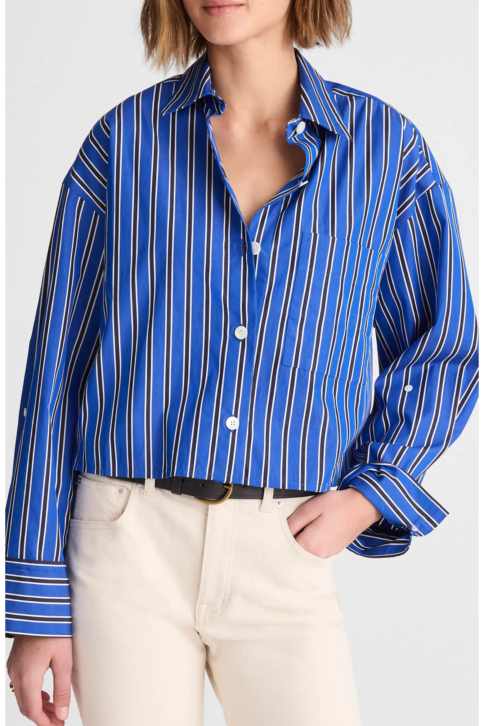 Straight Hem Poplin Shirt (Women) | Nordstrom | Nordstrom