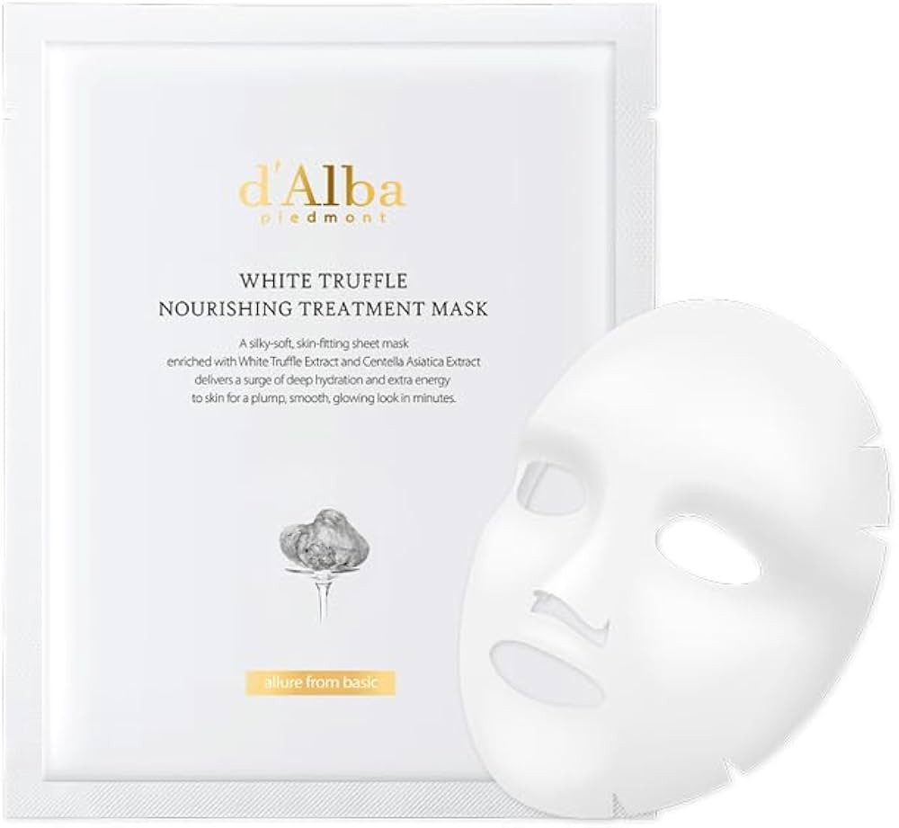 d'alba Piedmont Italian White Truffle Nourishing Mask 5pcs, Vegan Skincare, Nourishing Sheet Mask... | Amazon (US)