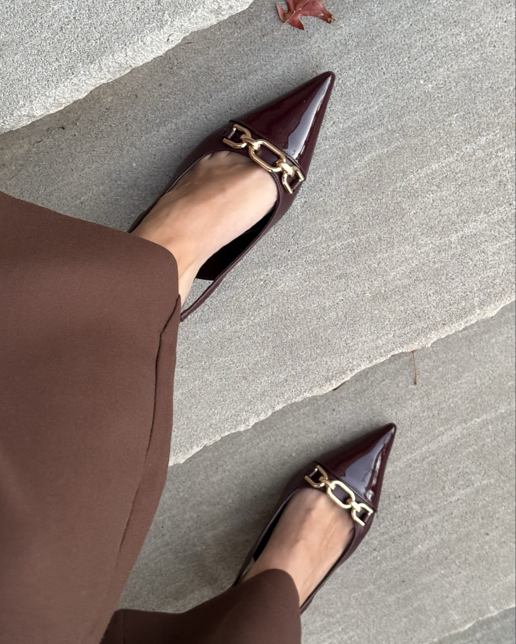Autumn aesthetic - chocolate brown outfit: 
Brown wide leg pants,
Brown off the shoulder sweater,
Burgundy slingbacks 

My shoes are from JustFab, linking similar! 

Fall outfit, fall fashion, burgundy outfit, European chic, business casual outfit, brown pants outfit 


#LTKStyleTip #LTKSeasonal #LTKHalloween