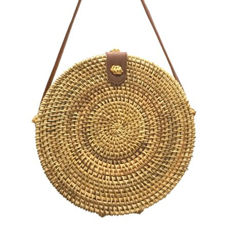Sky-House Summer Women Shoulder Bag Round Straw Beach Circle Rattan Messenger Bags-218100 | Walmart (US)
