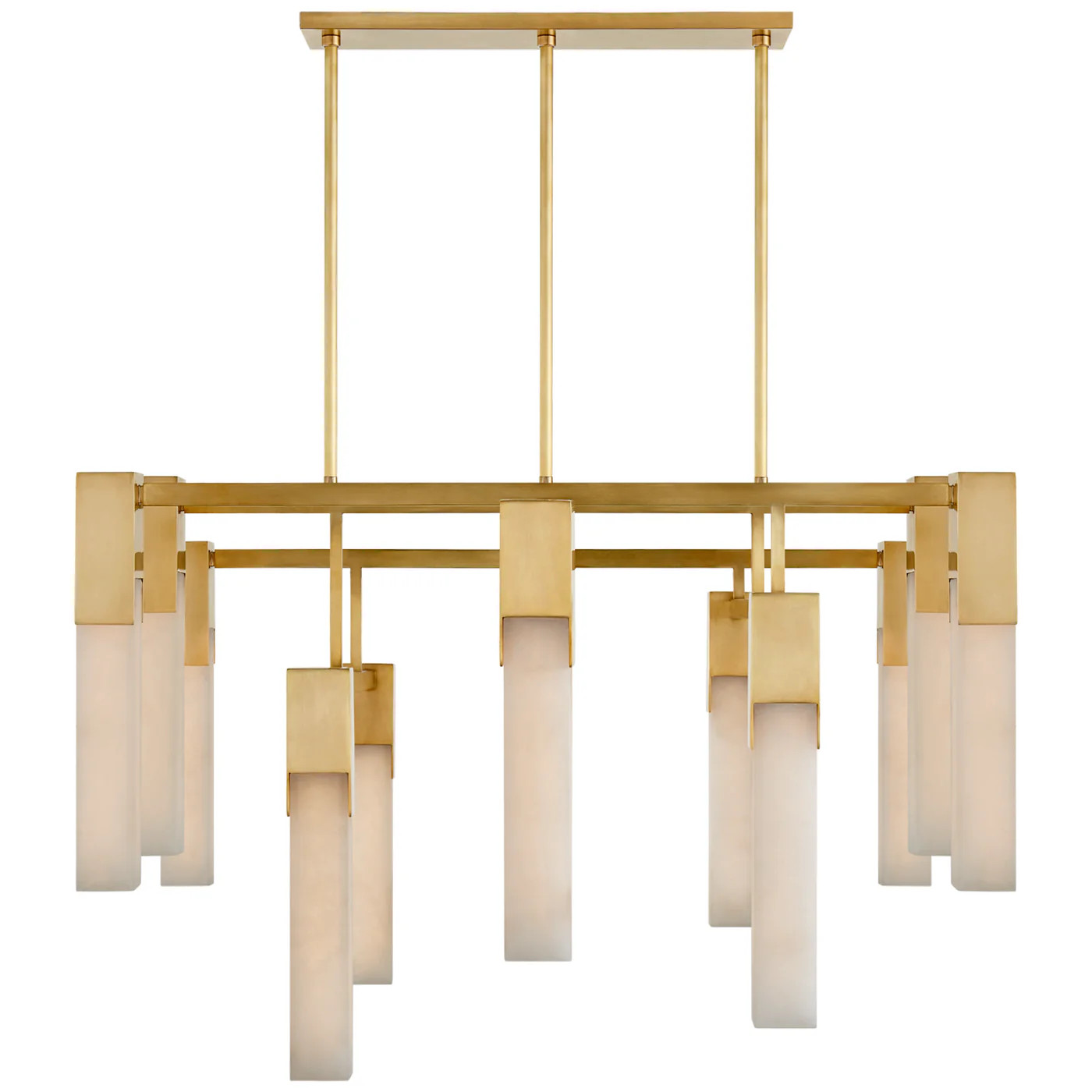Covet LED Chandelier Antique-Burnished Brass | Lighting Design