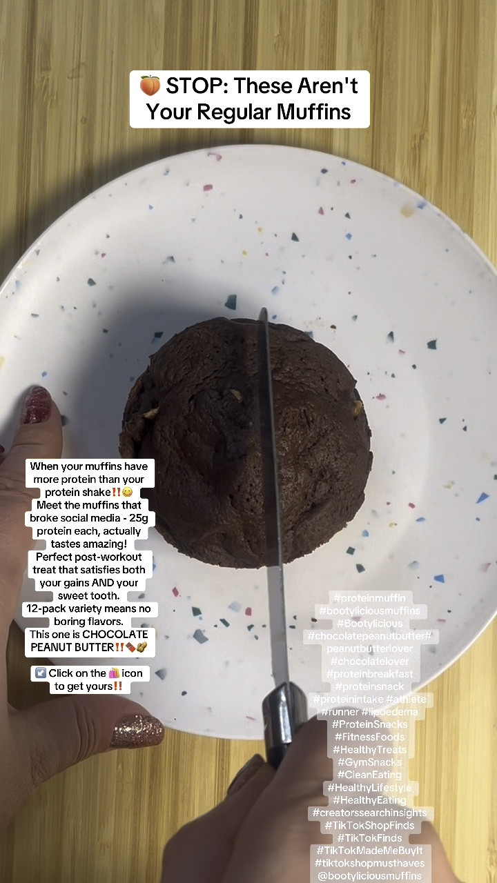 Bootylicious Muffins | High-Protein Baking Dessert Snack | 25g Protein | 12-Pack (Variety Pack)

🍑 STOP: These Aren't Your Regular Muffins

When your muffins have more protein than your protein shake‼️😋

Meet the muffins that broke social media - 25g protein each, actually tastes amazing! 
Perfect post-workout treat that satisfies both your gains AND your sweet tooth. 
12-pack variety means no boring flavors.
This one is CHOCOLATE PEANUT BUTTER‼️🍫🥜

Click on the 🛍️ icon 
to get yours‼️

#proteinmuffin #bootyliciousmuffins #Bootylicious #chocolatepeanutbutter#peanutbutterlover #chocolatelover #proteinbreakfast #proteinsnack #proteinintake #athlete #runner #lipoedema #ProteinSnacks #FitnessFoods #HealthyTreats #GymSnacks #CleanEating #HealthyLifestyle #HealthyEating 
@bootyliciousmuffins

#LTKOver40 #LTKFitness #LTKActive