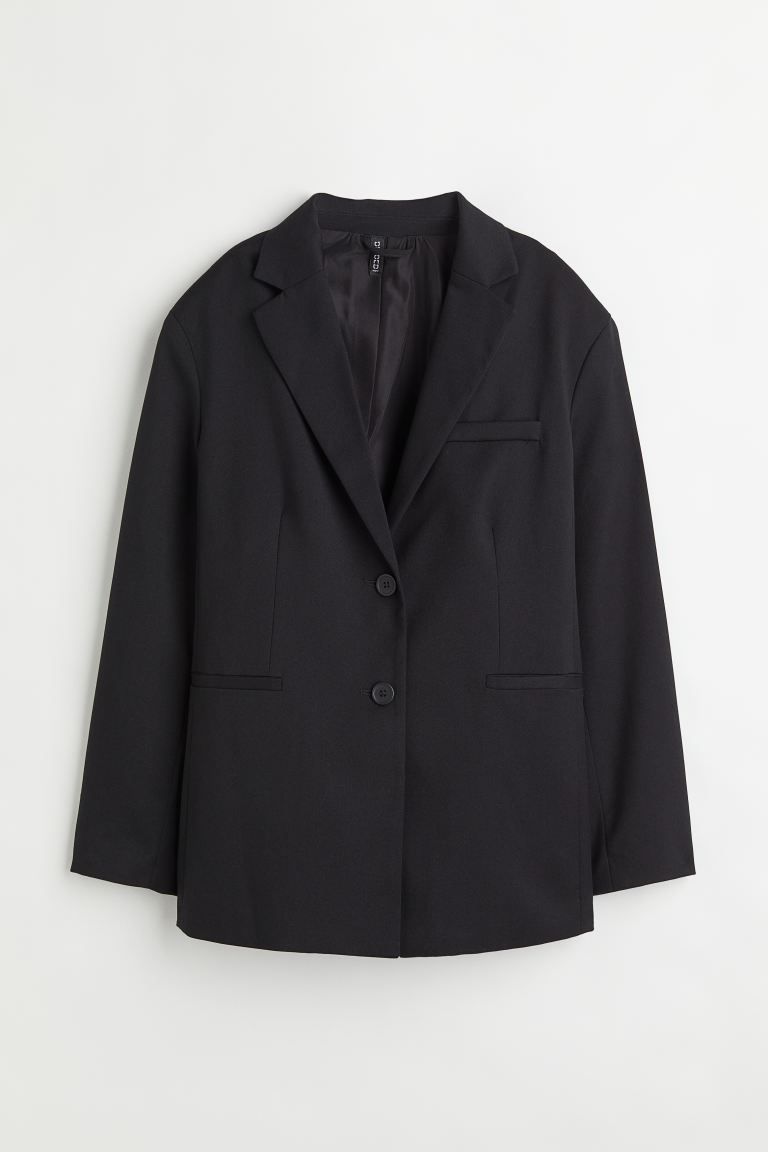 Conscious choiceLong jacket in woven fabric. Relaxed fit with notch lapels, buttons at the front,... | H&M (UK, MY, IN, SG, PH, TW, HK)