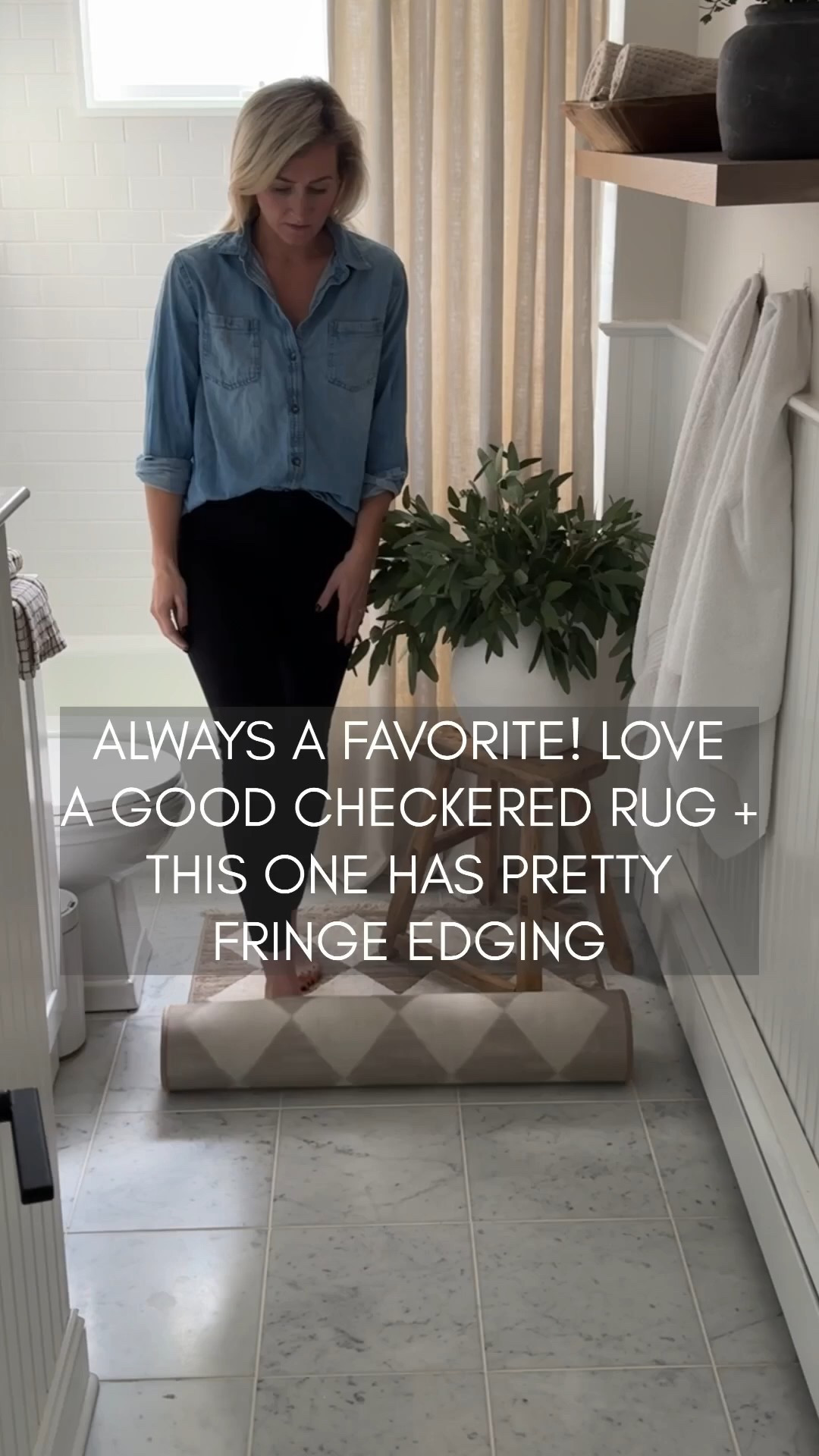 This checkered runner is a shower stopper and a great designer look for less! 

#LTKHome