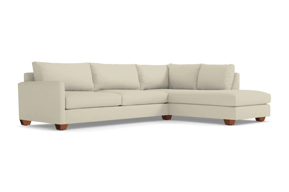 Tuxedo 2pc Sectional Sofa :: Leg Finish: Pecan / Configuration: RAF - Chaise on the Right | Apt2B