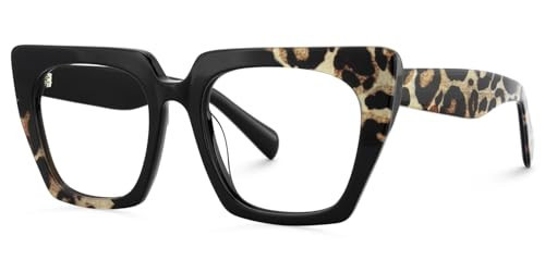 VOOGLAM Square Blue Light Glasses for Women Anti Eyestrain Dry Eyes Computer Phone TV Eyeglasses Sanna GWA081343-06 Black | Amazon (US)