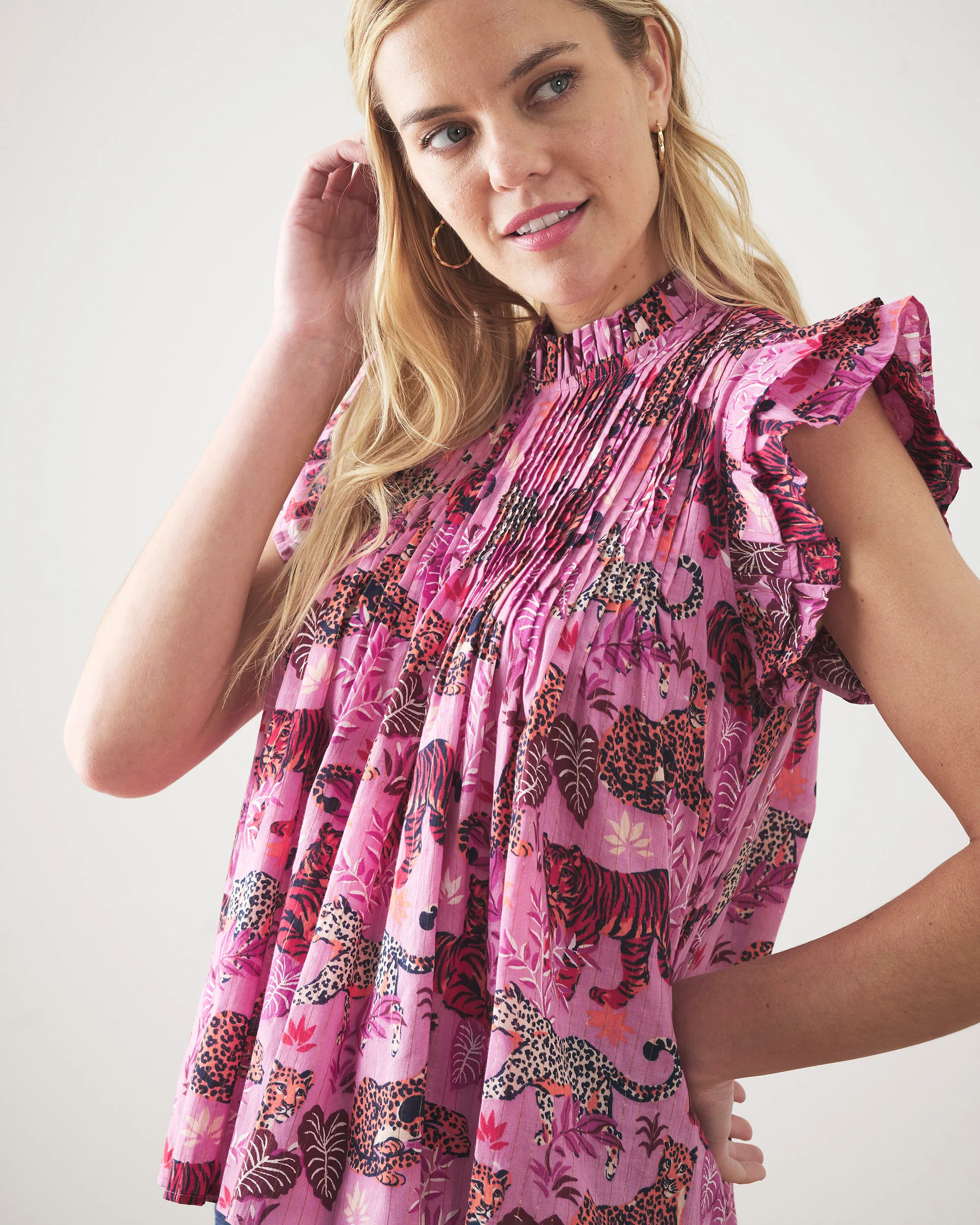 Feline Fatale - When in Doubt Blouse - Lovely Lilac | Printfresh