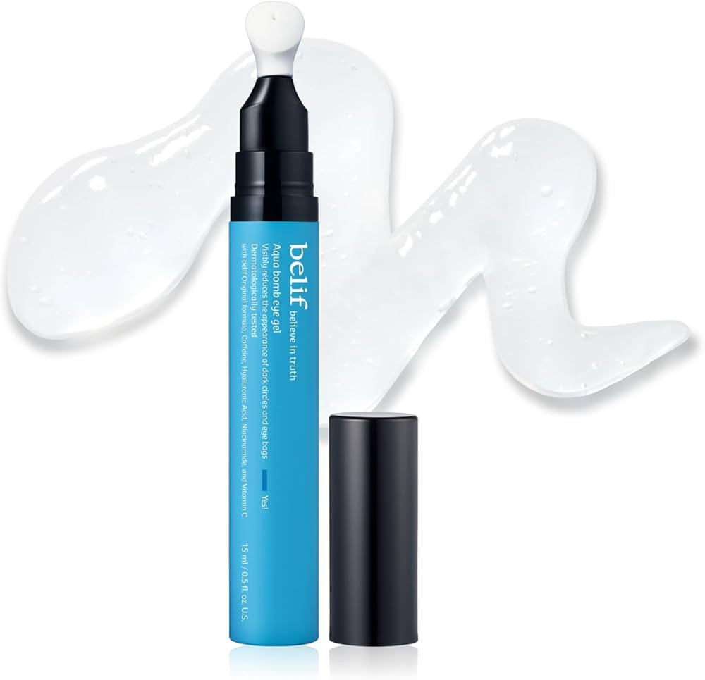 belif Aqua Bomb Cooling Eye Gel - Caffeine & Hyaluronic Acid for Puffiness & Hydration, Niacinami... | Amazon (US)