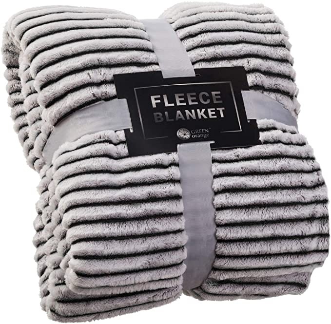 GREEN ORANGE Fleece Blanket Twin Size – 60x80, Lightweight, Black and White – Soft, Plush, Fl... | Amazon (US)