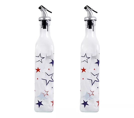 Temp-tations Set of 2 Glass Oil Dispenser Bottles - QVC.com | QVC