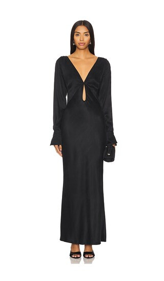 Ellera Midi Dress in Black | Revolve Clothing (Global)