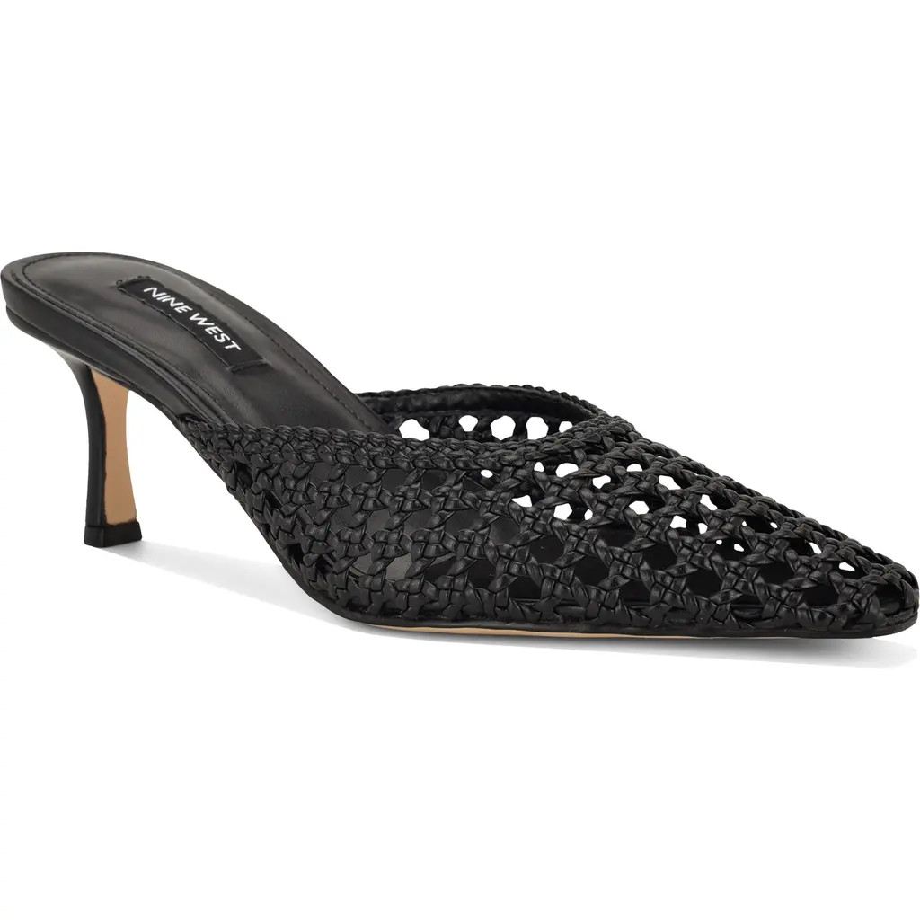 Nine West Camenlaw Woven Mule in Black at Nordstrom, Size 9 | Nordstrom