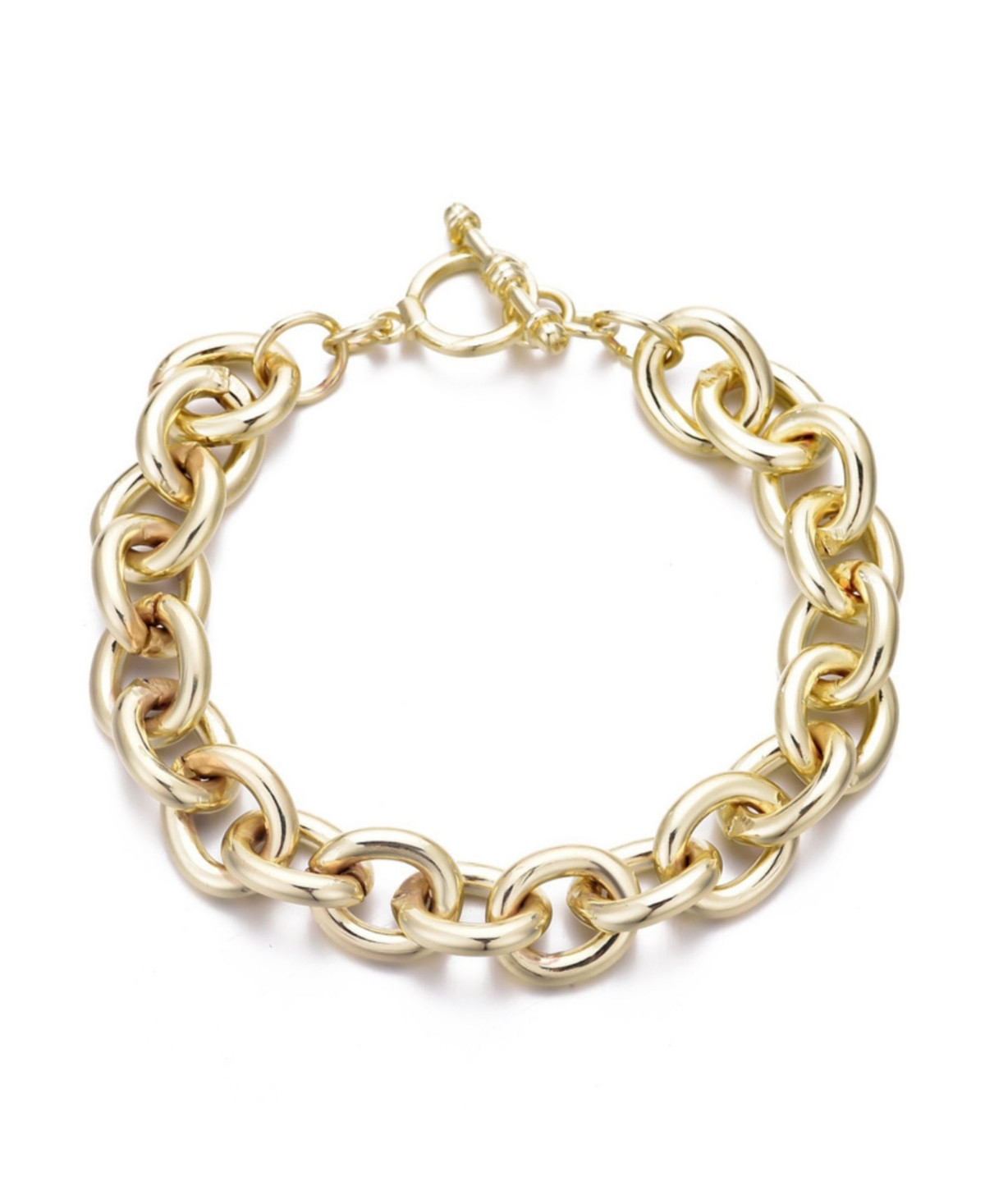 Adornia Gold Chunky Oval Link Toggle Bracelet - Gold | Macy's