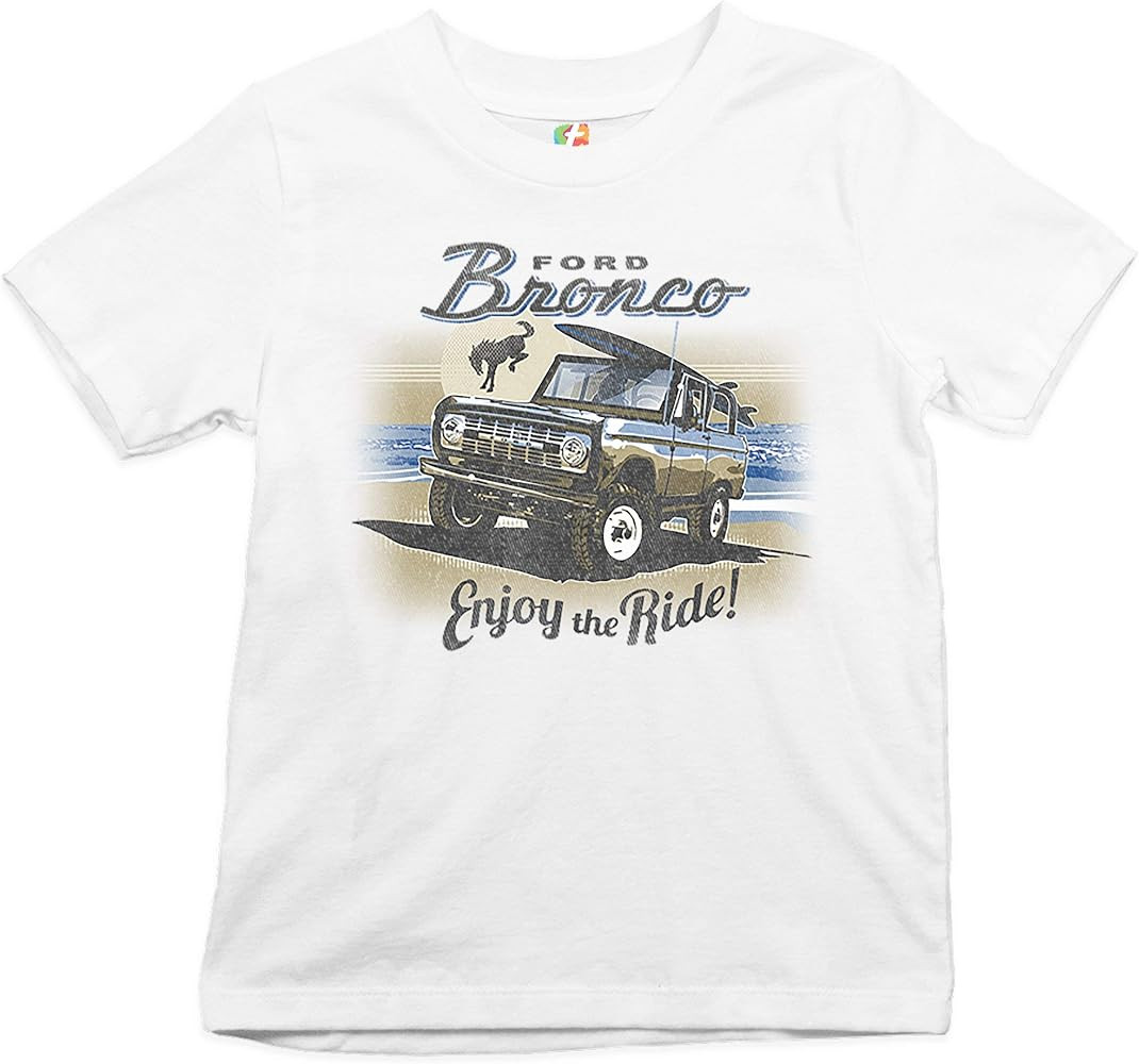Ford Bronco Kid's T-Shirt Enjoy The Ride Offroad SUV Licensed Boys Girls Tee | Amazon (US)