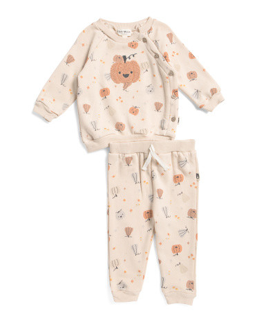 Newborn 2pc Pumpkin Sweatshirt And Joggers Set | TJ Maxx