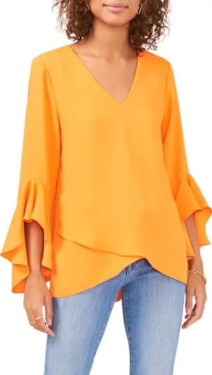 Vince Camuto Flutter Sleeve Tunic | Nordstrom | Nordstrom