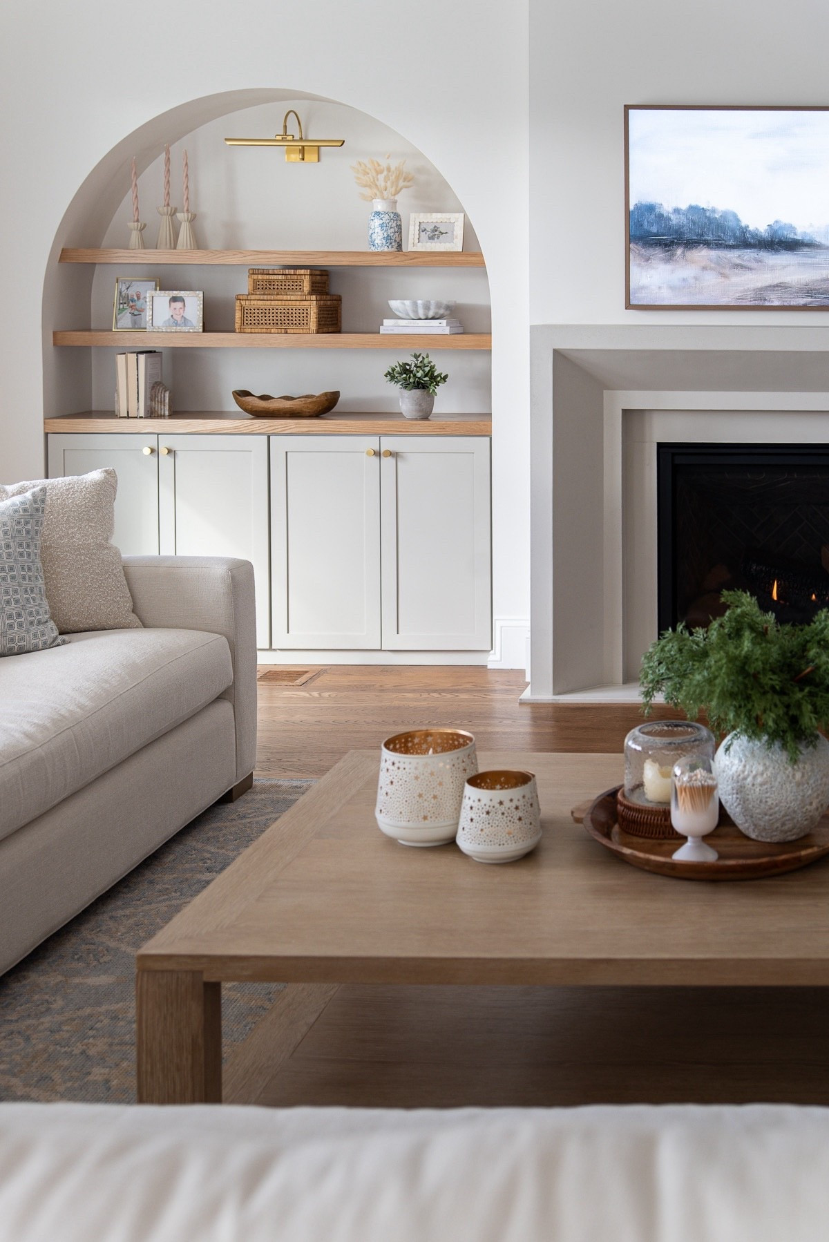 The built-ins of my dream✨ Shop shelf styling pieces and my family room furniture here!

#LTKHome #LTKSaleAlert