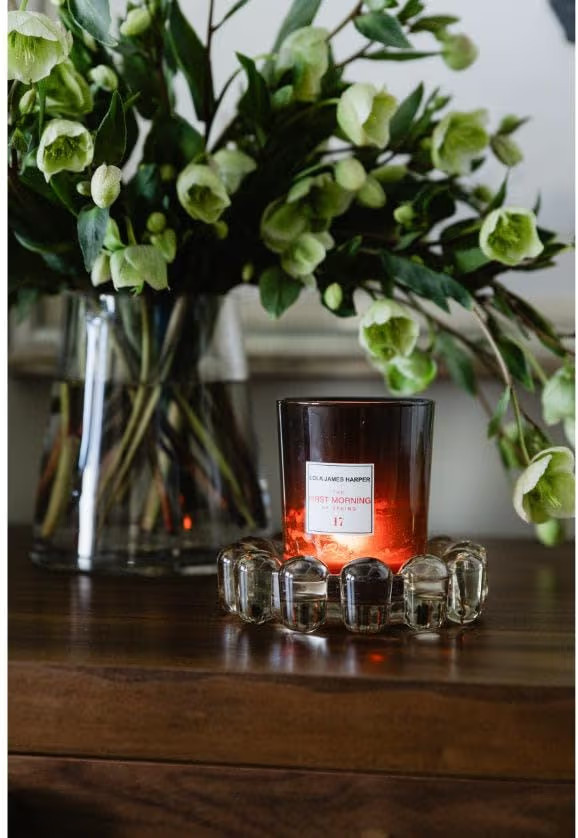 Alice Lane Bubble Candle Dish – Chic Smoky Glass Candle Dish for Home Decor – Decorative Mode... | Amazon (US)