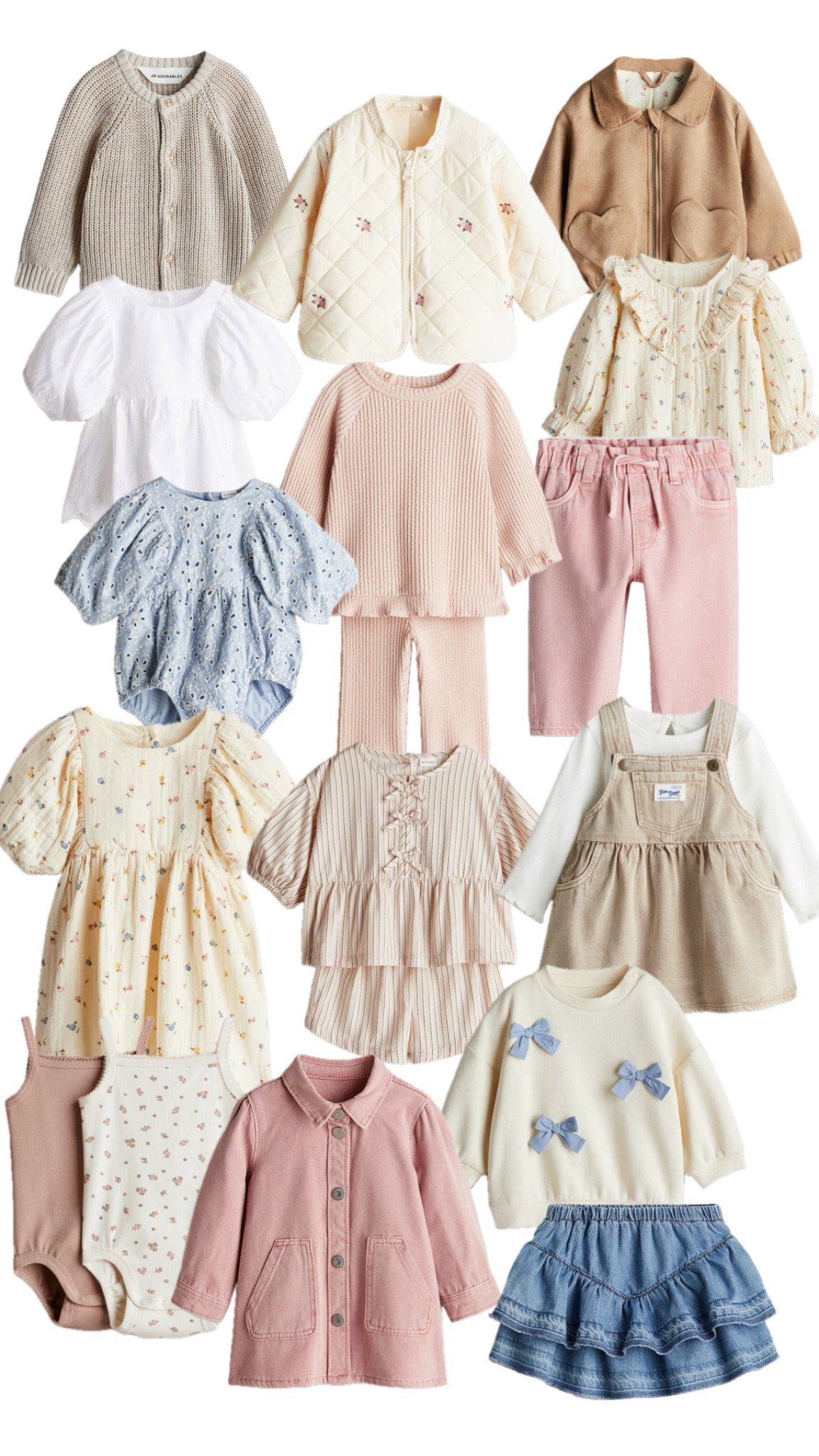 I cannot get over how sweet these clothes are for baby girl! Sizes range from newborn to 4T and run big!

Baby girl spring outfits, baby girl clothes, H&M kids, H&M baby, baby clothes for spring 

#LTKKids #LTKBump #LTKBaby