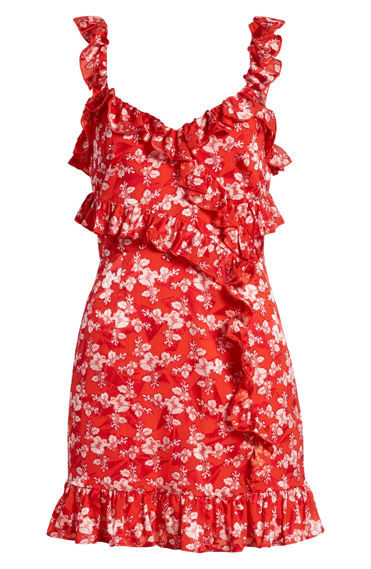 French Connection Elianna Floral Ruffle Dress | Nordstrom | Nordstrom