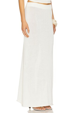 SNDYS Cali Maxi Skirt in Off White from Revolve.com | Revolve Clothing (Global)