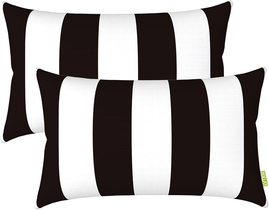 LVTXIII Outdoor/Indoor Lumbar Pillow Case Covers ONLY, 12” x 20” Patio Garden Decorative Lumb... | Amazon (US)