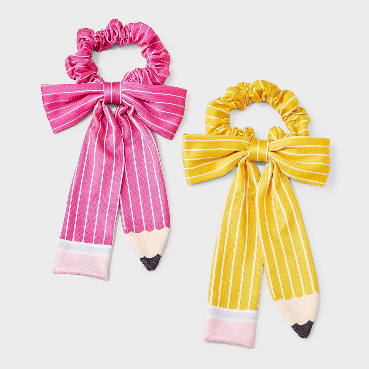 Teacher Pencil Hair Bow Twister Set 2pc - Multicolor | Target