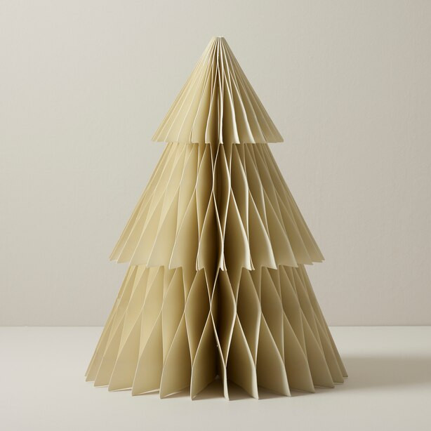 PAPER ACCORDION 3-TIER TREE, MEDIUM IVORY | Indigo (CA)
