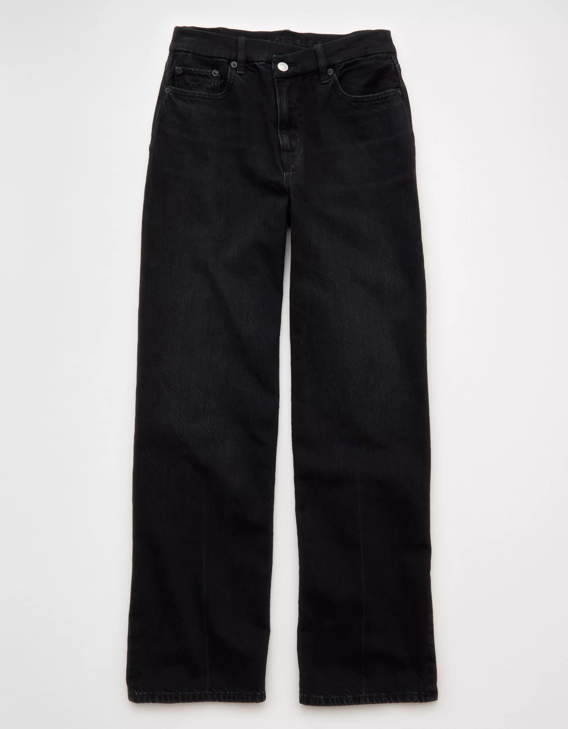 AE Strigid Curvy Super High-Waisted Baggy Straight Jean | American Eagle Outfitters (US & CA)