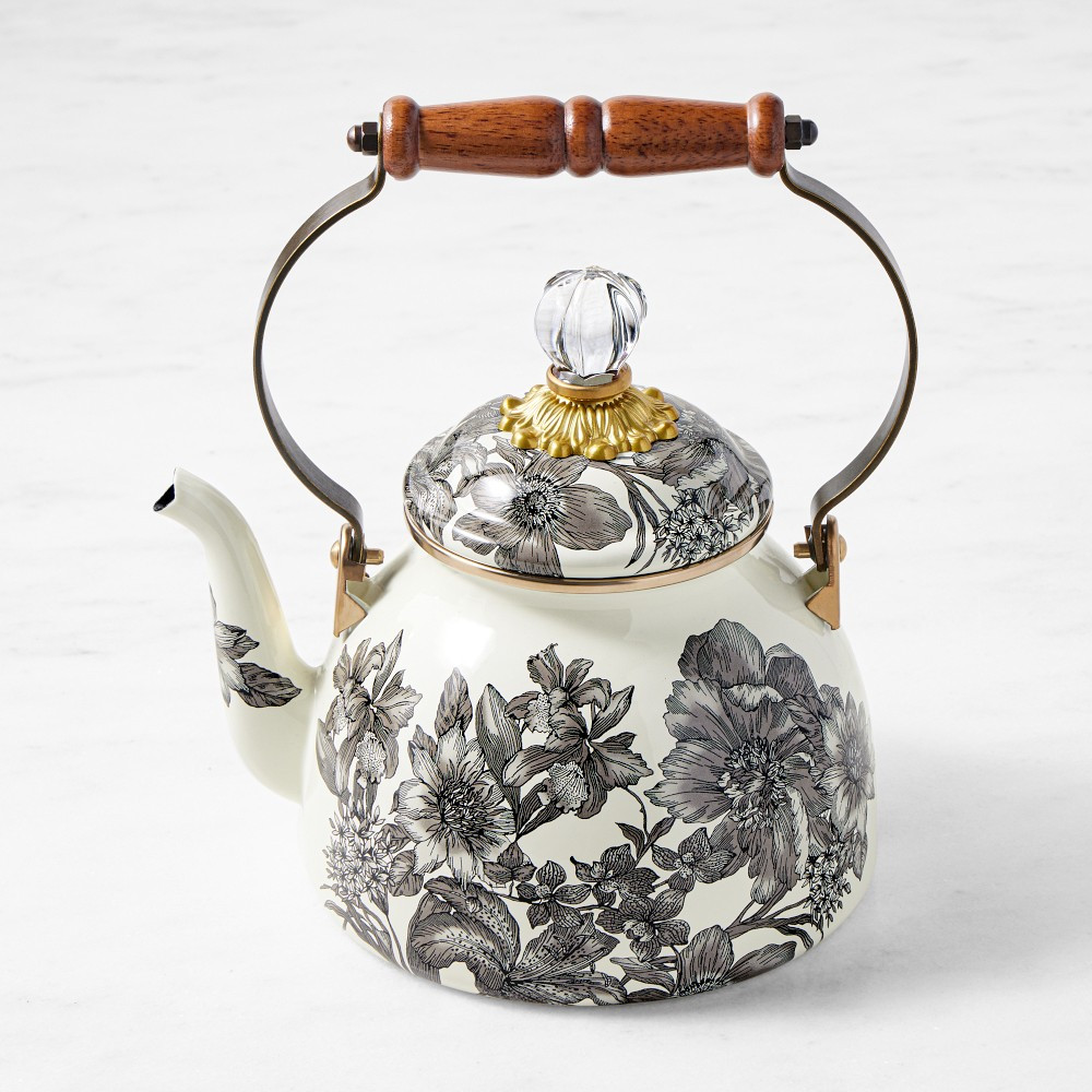 MacKenzie-Childs Sterling English Garden Tea Kettle, 2-Qt. | Williams-Sonoma