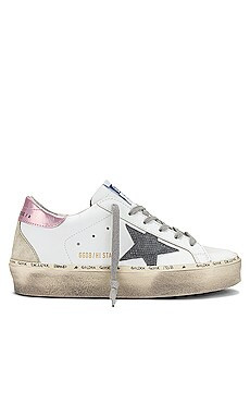 Golden Goose Hi Star Sneaker in White, Dark Grey, Salmon, & Ice from Revolve.com | Revolve Clothing (Global)
