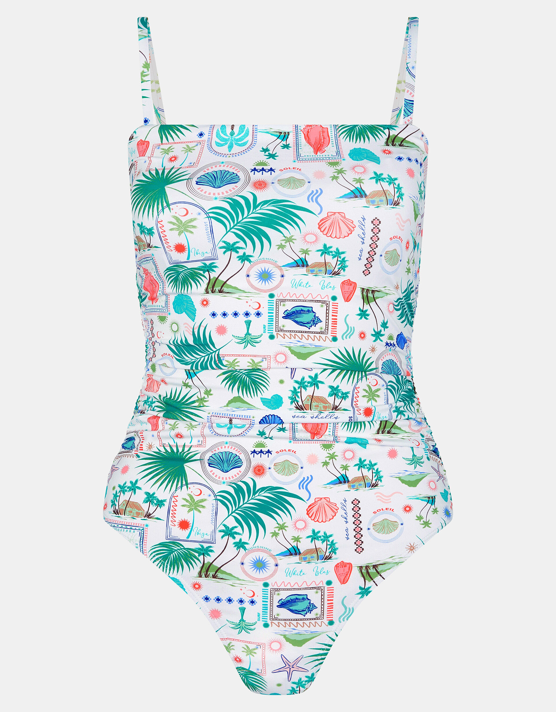 Postcard Print Swimsuit Ivory | Accessorize (Global)