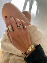 Chunky Initial Diamond Ring | Monarch Market