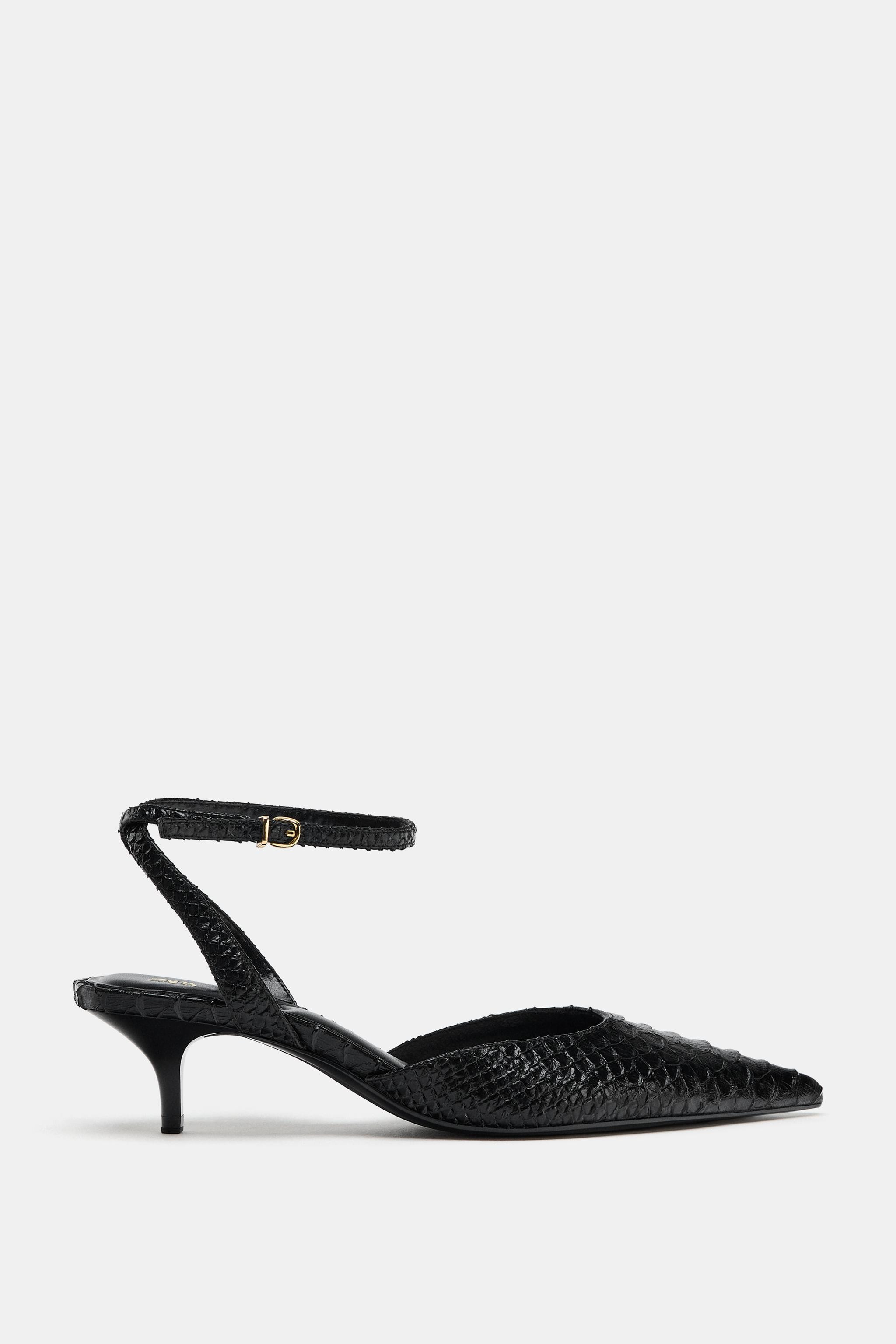 EMBOSSED SLINGBACK SHOES | Zara US