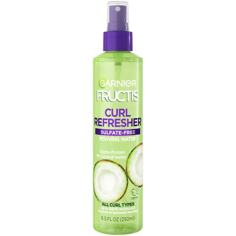 Garnier Fructis Curl Refresher Reviving Water Spray with Coconut Water for men and women, 8.5 fl ... | Walmart (US)