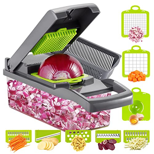 Ourokhome Vegetable Chopper, Onion Chopper, 12 in 1 Professional Mandoline Slicer for Kitchen, Mu... | Amazon (US)