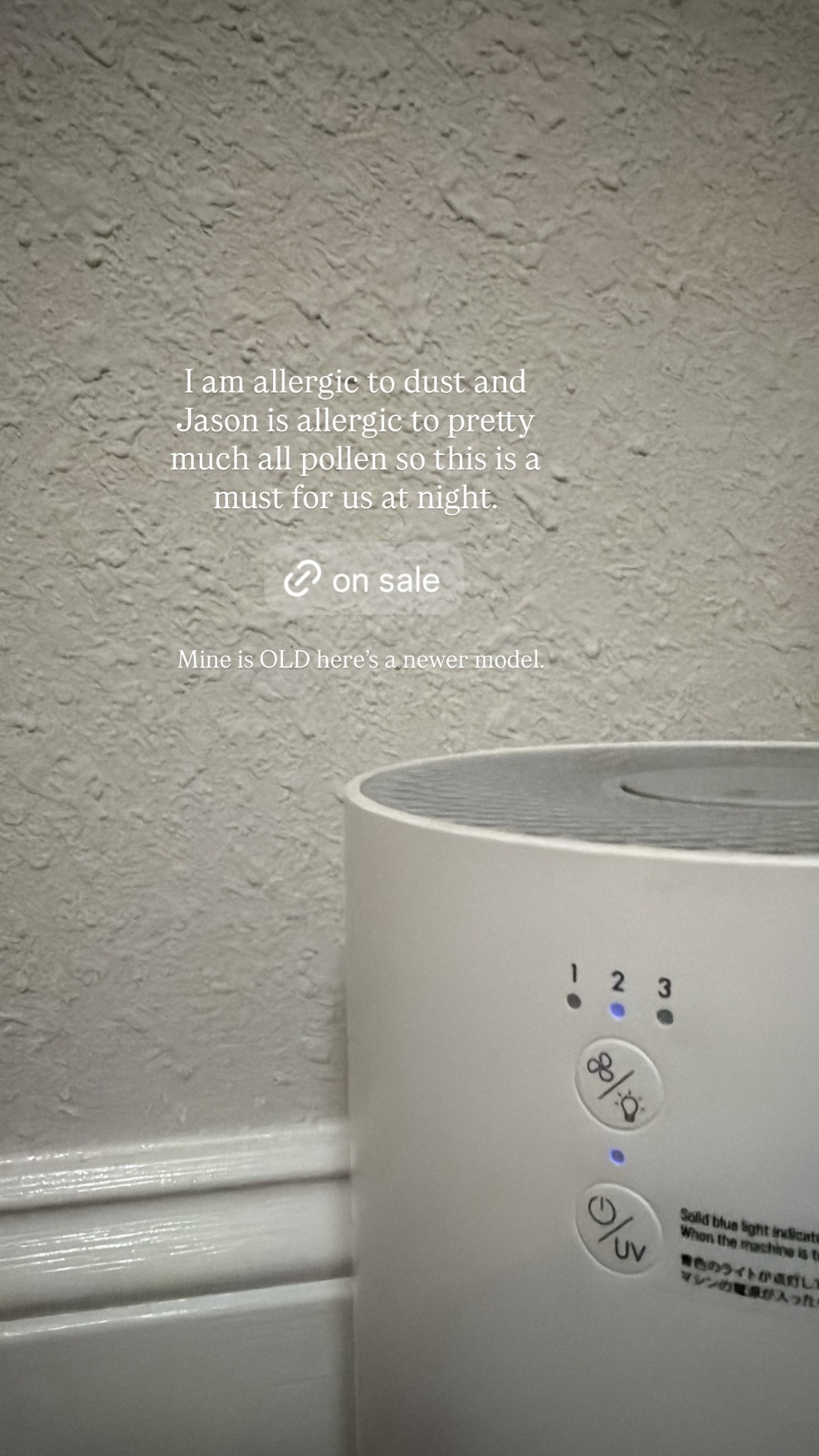 A must for air purification in the bedroom. 