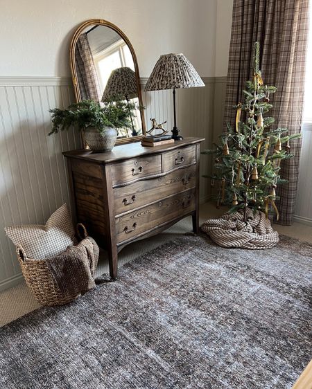 Christmas bedroom
Kids room, loloi rug, sparse christmas tree, pleated lamp, vintage inspired. 

#LTKstyletip #LTKHoliday #LTKhome