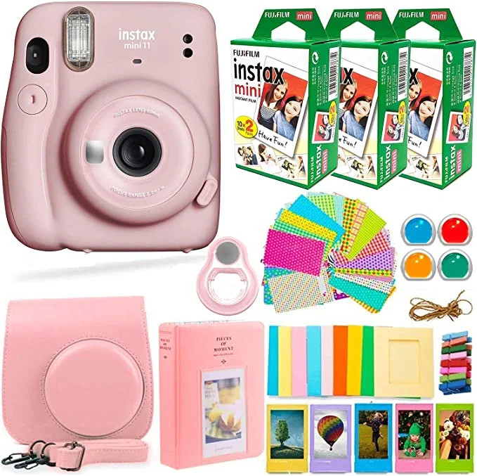 Fujifilm Instax Mini 11 Camera with FujiFilm Instax Film (60 Sheets) + Accessories Bundle Include... | Walmart (US)