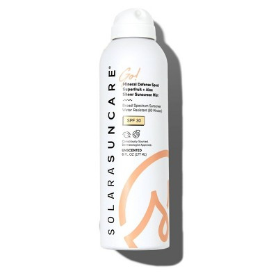 Solara Suncare Go! Mineral Defense Sport Sheer Sunscreen Mist - SPF 30 - Superfruit + Aloe - 6 fl oz: Whole Body, Contains Vitamin C, Vegan | Target