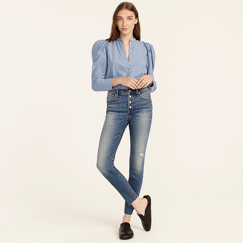 9" high-rise toothpick jean in Hartley wash | J.Crew US